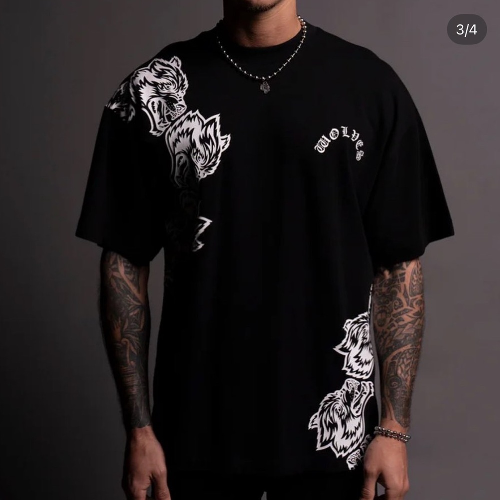 Darc Sport Black Oversized Graphic Tshirf